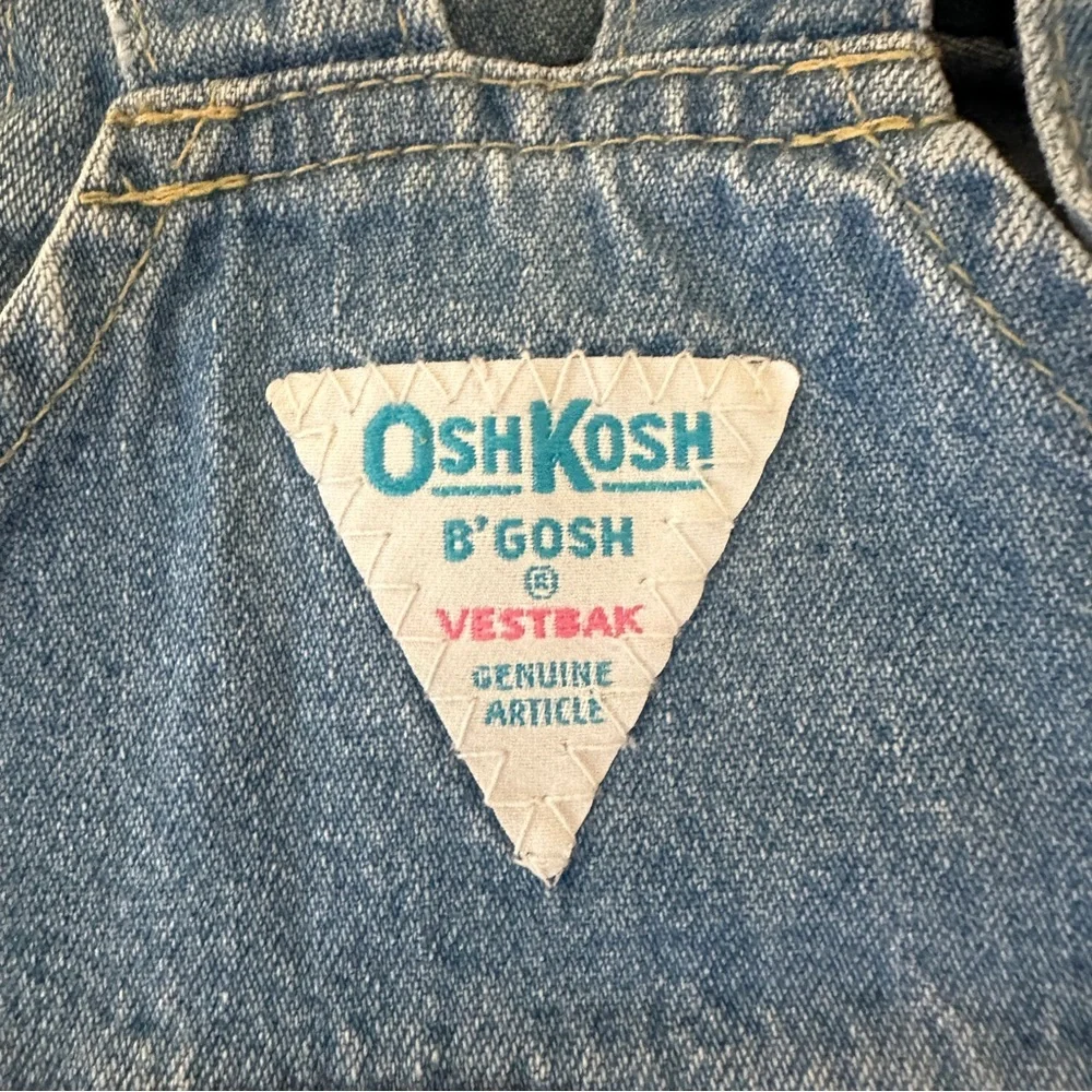 Vintage Vestback OshKosh B'gosh Classic Blue Overalls 18M